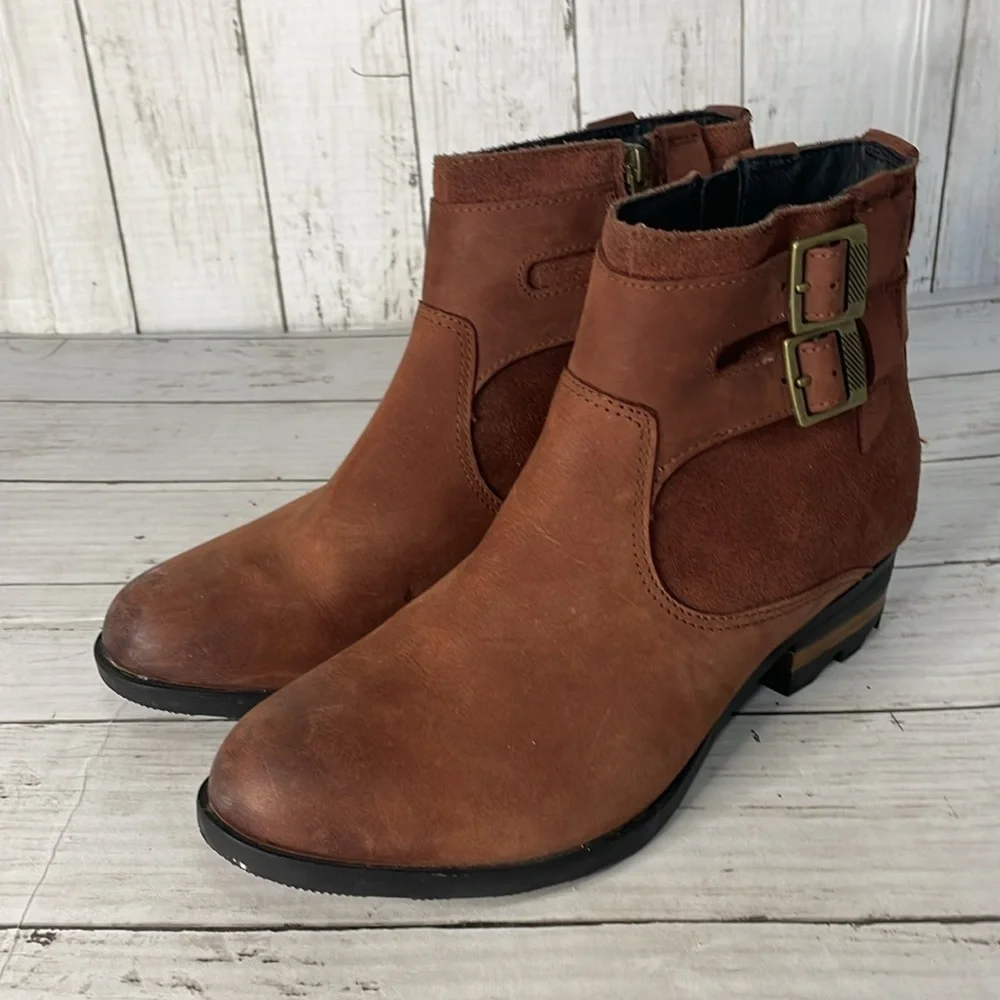 Sorel Lolla™ Waterproof Whiskey Leather Ankle Boot